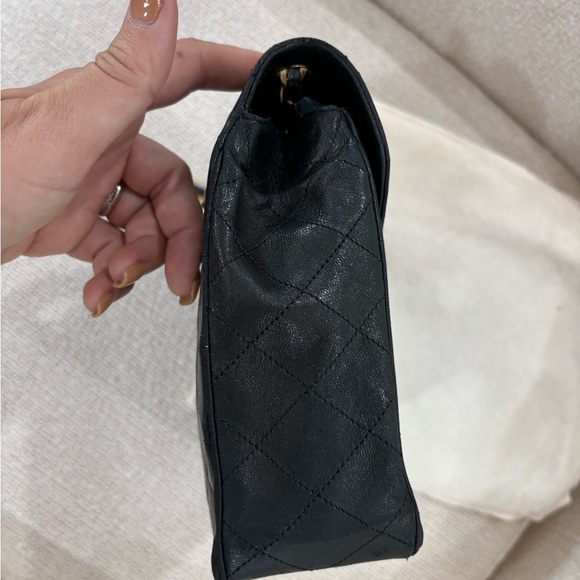 Authentic CHANEL black lambskin wild stitch vintage Diane bag - Picture 8 of 16